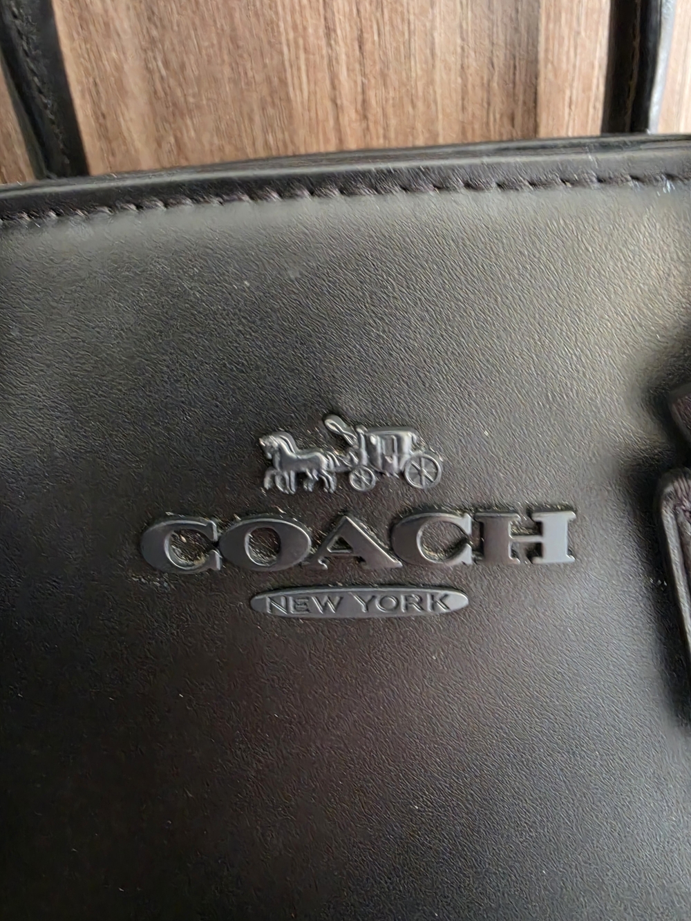Coach Andrea Black Leather Medium Satchel - Picture 10 of 16